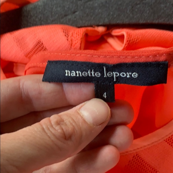 Nanette Lepore Peach Blouse, Sz 4 - Picture 4 of 4